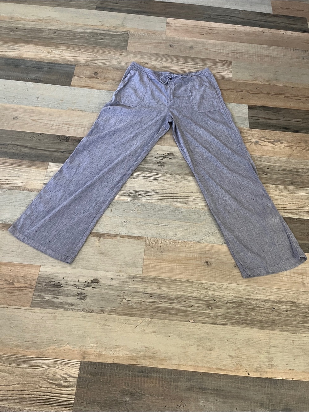 Pendleton Classic Blue Wide Leg Pants Sz 12 Business Casual Office Resort TC0467